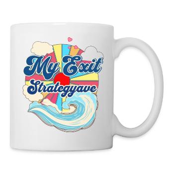 Beach Waves Relaxing Vacation Sunset Summer - Tasse - Weiß - Rechts