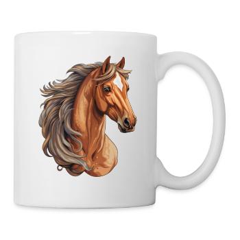 Pferdekopf - Tasse - Weiß - Rechts