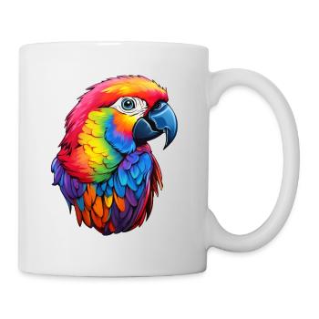 Perroquet coloré - Mug blanc - blanc - Droite