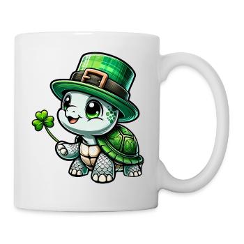 St. Patrick's Schildkröte Fest - Tasse - Weiß - Rechts