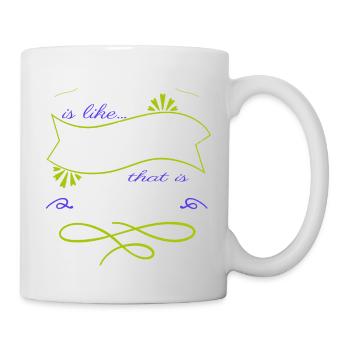 happy coffee lover gift sayings geek caffeine - Tasse - Weiß - Rechts