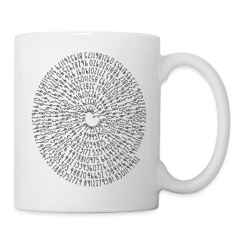 Zahl Pi auf 500 Kommastellen 3,1415 für Nerds - Tasse - Weiß - Rechts