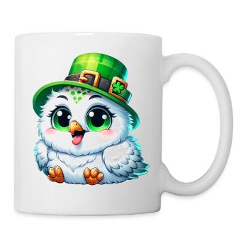 L’adorable harfang des neiges de la Saint-Patrick - Mug blanc - blanc - Droite