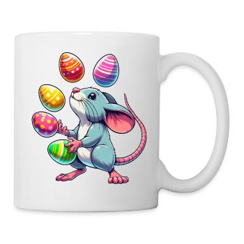 Easter Mouse & Rat Egg Juggling - Mug - white - Right