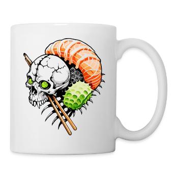 Sushi Skull // Totenkopf Sushi // Wasabi FS0125 - Mug blanc - blanc - Droite