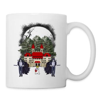 Fairy Tale Castle Fortress Rabbit King Warrior Fantasy - Mug - white - Right