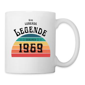 Eine lebende Legende, geboren 1969 - Tasse - Weiß - Rechts