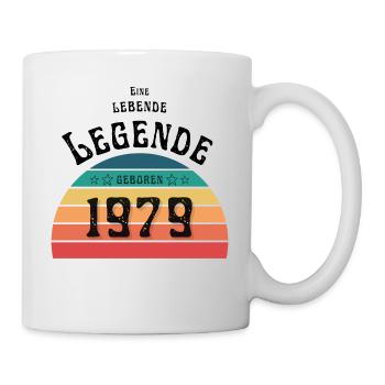 Eine lebende Legende, geboren 1979 - Tasse - Weiß - Rechts