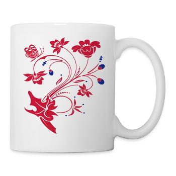 Vrille de fleur - Mug blanc - blanc - Droite