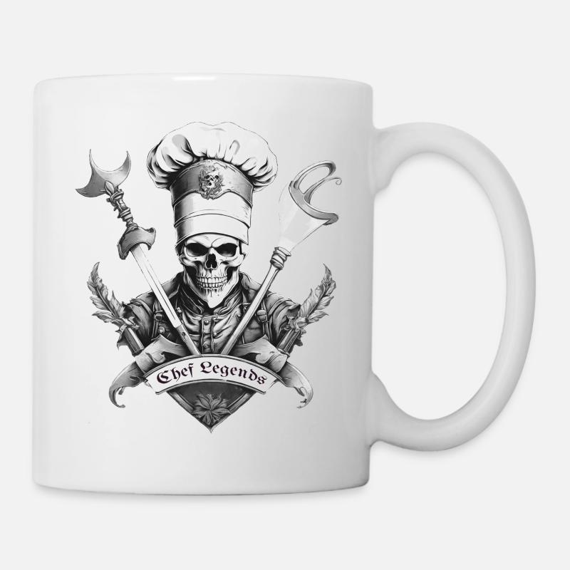 Chef Legends s/w - Tasse - Weiß