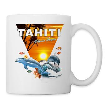Tahiti Polynésie Française Dauphin - Mug blanc - blanc - Droite