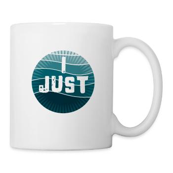 Lustig, ich weiß nicht, ich arbeite nur hier, sarkastischer Witz - Tasse - Weiß - Rechts