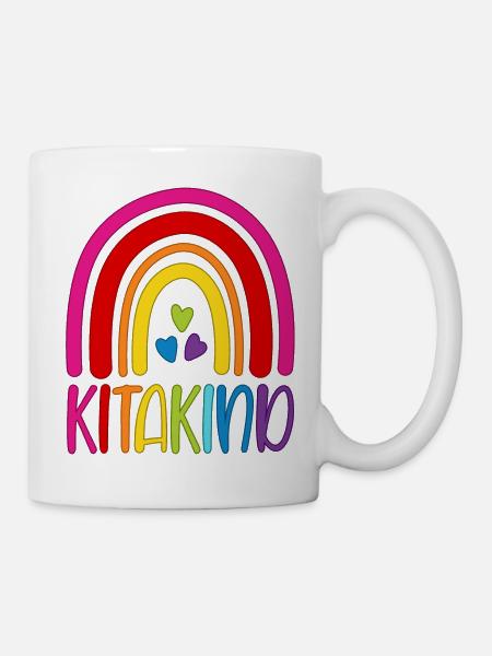 Kita Kind Kindergarten Regenbogen Kitakind - Tasse - Weiß
