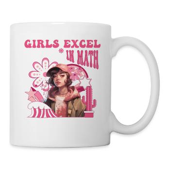Girl Women Power Mathematics Lover Math Student - Tasse - Weiß - Rechts