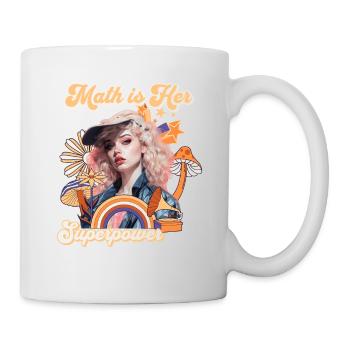 Girl Women Power Mathematics Lover Math Student - Tasse - Weiß - Rechts