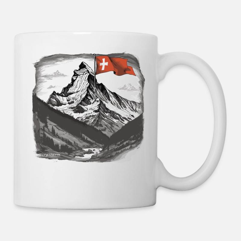 Matterhorn Schweizer Alpen - Tasse - Weiß