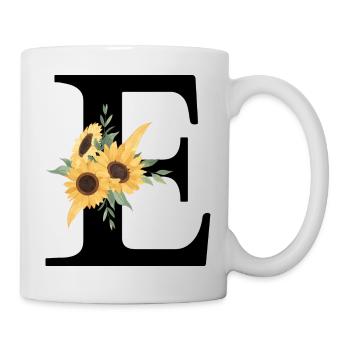 Sonnenblume Blumen E-Brief - Tasse - Weiß - Rechts