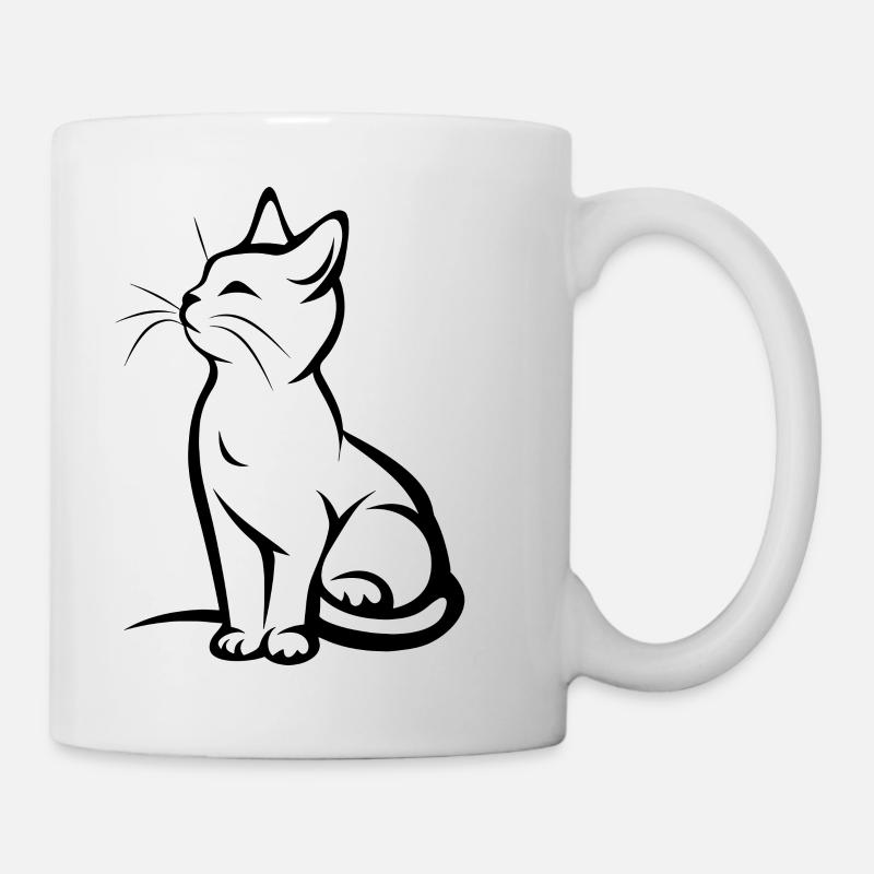 Cat, Cat Motif, Cat Face - Mug - white