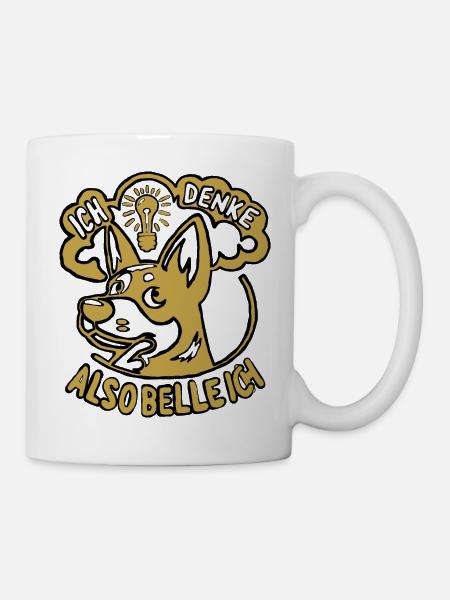 Bellen oder nicht bellen... - Tasse - Weiß