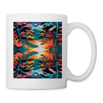 Papier découpé - Mug blanc - blanc - Droite