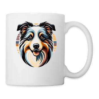 Australian Shepherd - Tasse - Weiß - Rechts