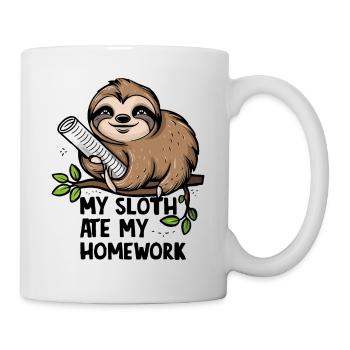 Ma paresse a mangé mes devoirs - Mug blanc - blanc - Droite