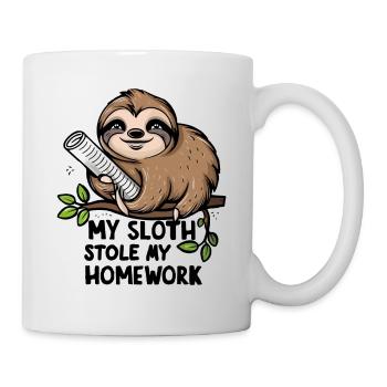 My sloth stole my homework - Mug - white - Right