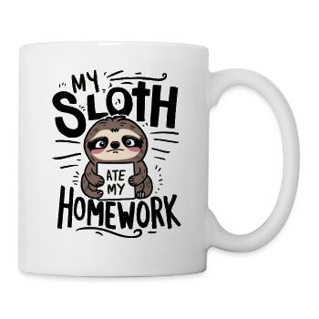 Ma paresse a mangé mes devoirs - Mug blanc - blanc - Droite