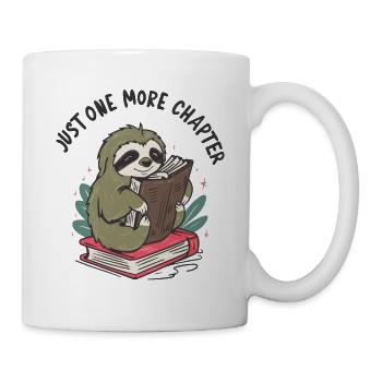 Nur noch ein weiteres Kapitel, Bücherwurm Faultier - Tasse - Weiß - Rechts
