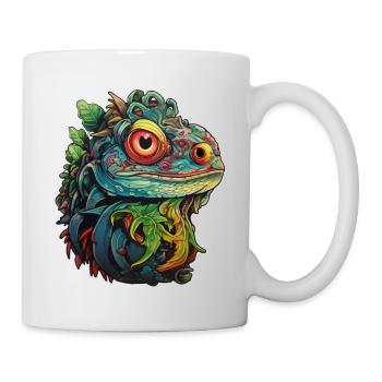 Lizard head in the jungle - Mug - white - Right