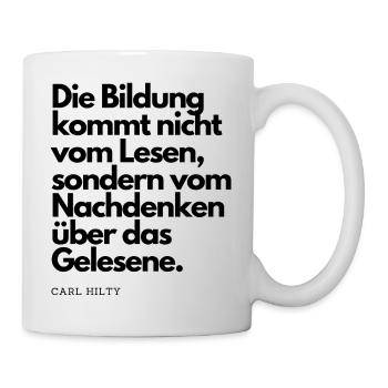 Bildung - Tasse - Weiß - Rechts