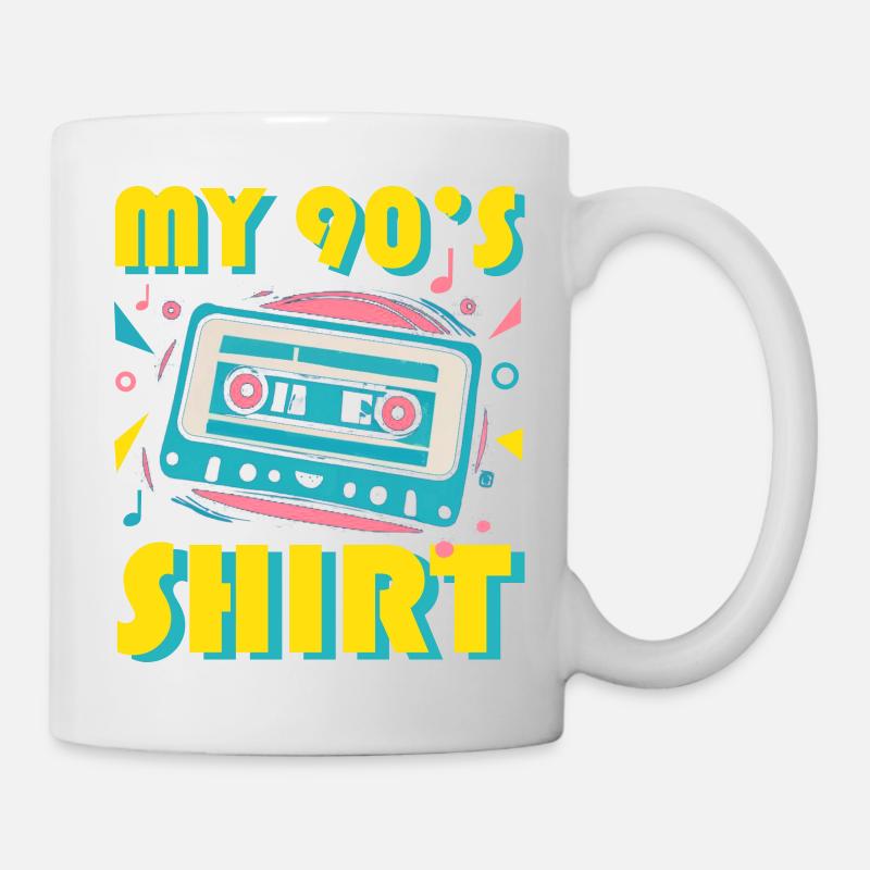 T shirt année 90 s - Mug blanc - blanc
