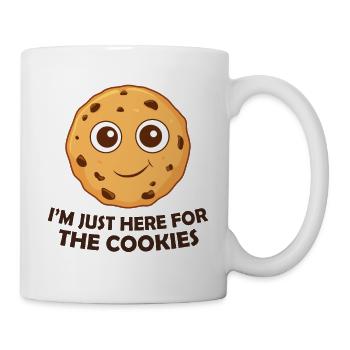 Je suis juste là pour les biscuits - Mug blanc - blanc - Droite
