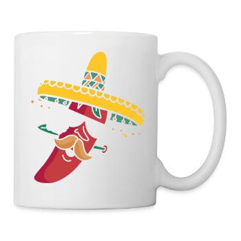 Paprika Chili scharf - Tasse - Weiß - Rechts