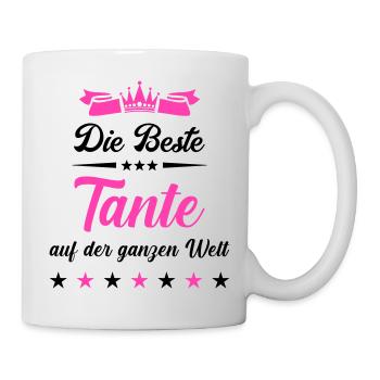 beste tante auf der welt - Tasse - Weiß - Rechts