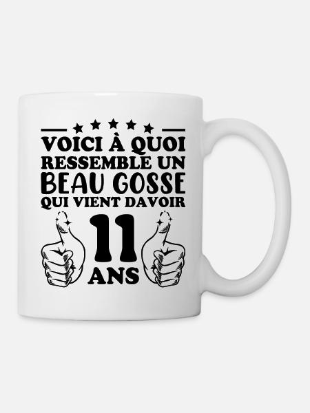 11 ans Idée Cadeau Humour Anniversaire Beau Gosse - Mug blanc - blanc