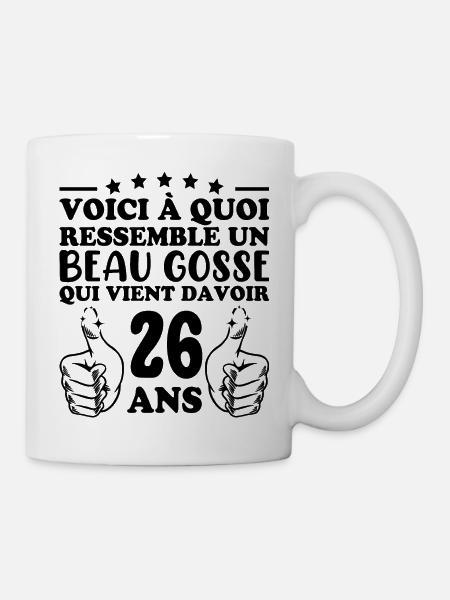 26 ans Idée Cadeau Humour Anniversaire Beau Gosse - Mug blanc - blanc
