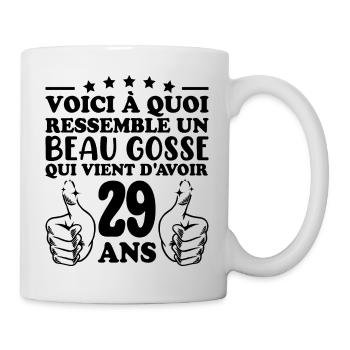 29 ans Idée Cadeau Humour Anniversaire Beau Gosse - Mug blanc - blanc - Droite