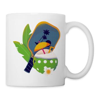 Tropical Pickleball - Mug blanc - blanc - Droite
