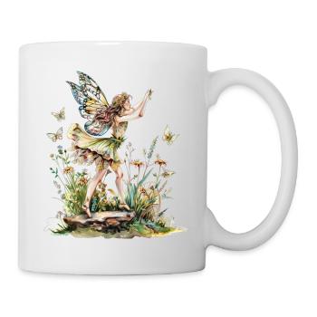 Fantaisie Fée Magie Conte de Fées Fille Nature Été - Mug blanc - blanc - Droite