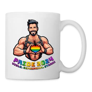 Pride 2024 - Beaucoup. Ensemble. Fort! - Mug blanc - blanc - Droite