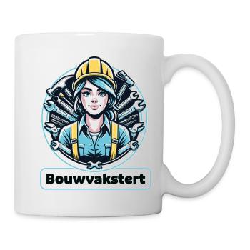 Bauarbeiterin Frau hochladen - Tasse - Weiß - Rechts