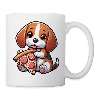 Beagle Dog Salami Pizza Indulgence - Mug - white - Right