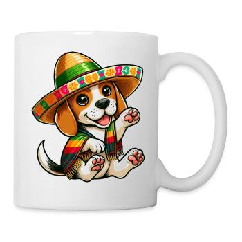 Cinco de Mayo Beagle Dog Fiesta - Mug blanc - blanc - Droite