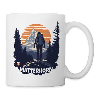 Matterhorn Trekking Wandern Zermatt Souvenir - Tasse - Weiß - Rechts