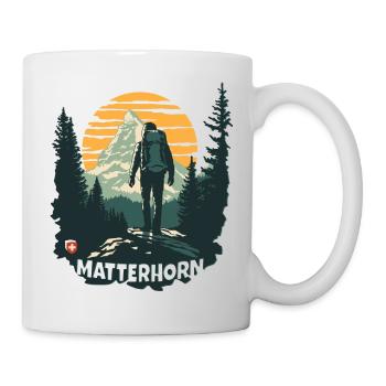 Matterhorn Zermatt Wandern Bergtour Souvenir - Tasse - Weiß - Rechts
