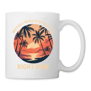 wo ich lieber wäre Palm Beach - Tasse - Weiß - Rechts
