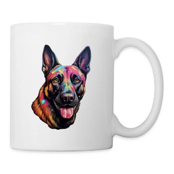 Malinois belge psychédélique - Mug blanc - blanc - Droite