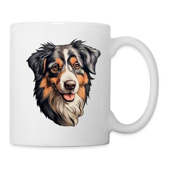 Australian Shepherd Head - Mug - white - Right