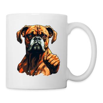 Boxer lustig - Tasse - Weiß - Rechts